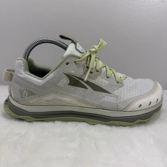 Altra Lone Peak 6 Women’s Trail Running Shoes – White/Green Size 8.5 - Picture 1 of 10